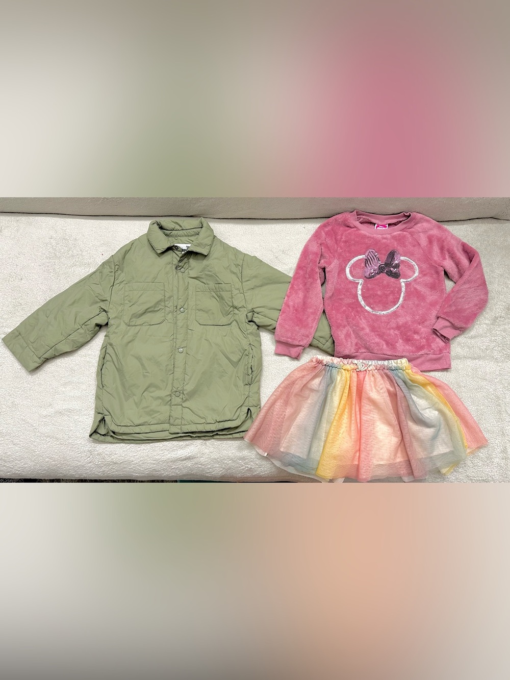 Girls Huge Lot Lightweight Down Jacket,Sweater,Skirt size 4/5T Years Zara,Disney